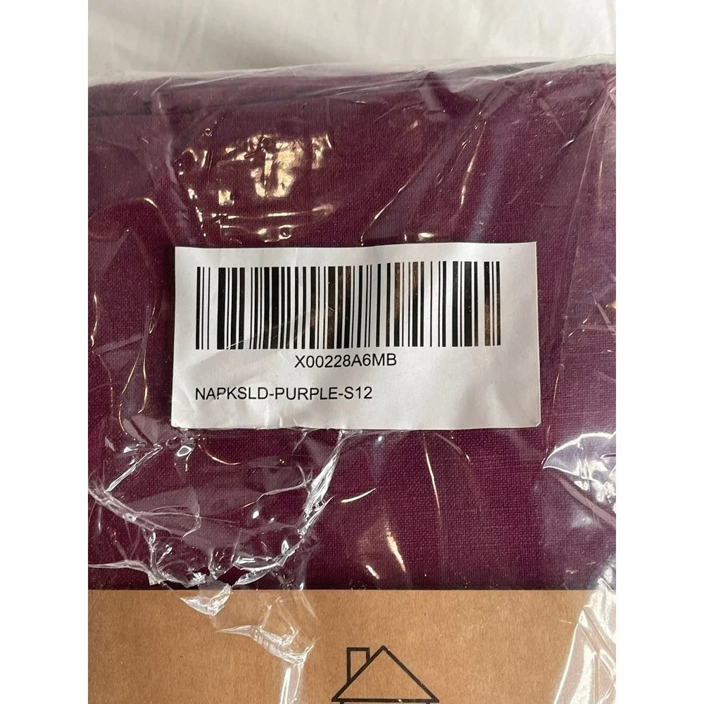 Urban Villa 12 Pack‎ Purple Cotton Napkins 20x20 Cloth Dinner Set NAPKSLD-PURPLE